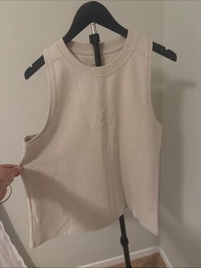 Rockwear Cream High-Neck Muscle Tank